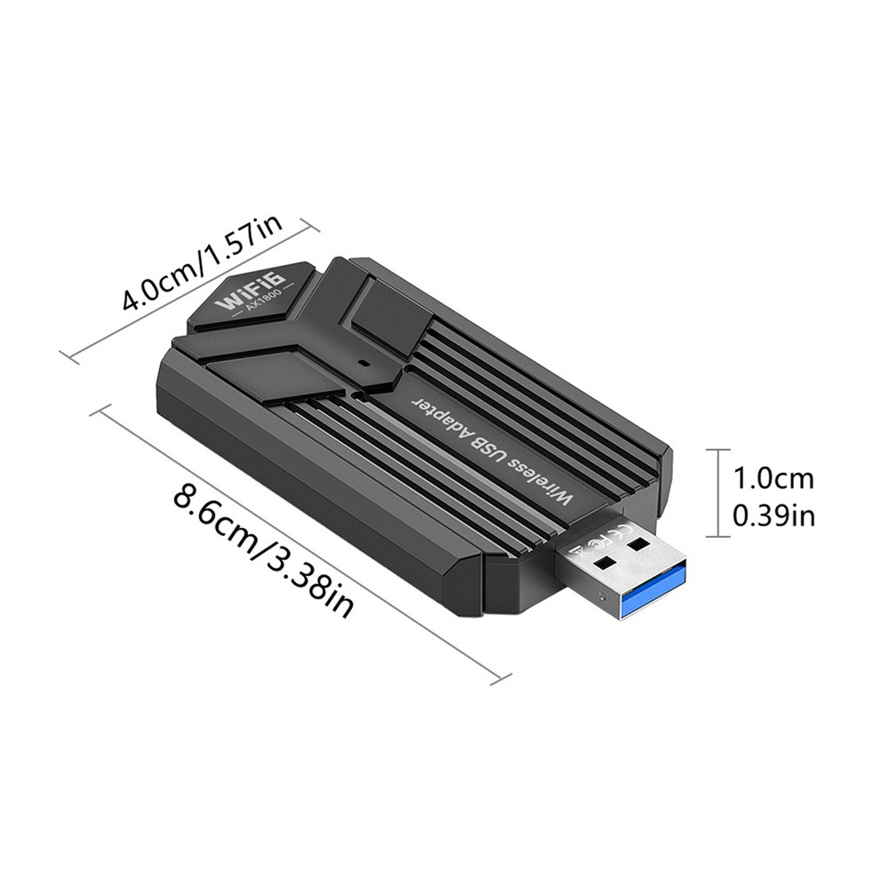 WiFi 6 USB Network Adapter AX1800 for Computer Desktop with Rotatable Antenna