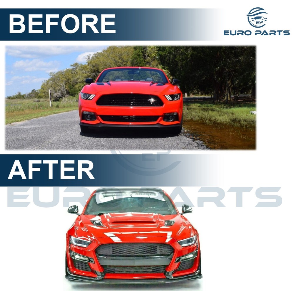 Fits 2015-2017 Ford Mustang GT500 Style Front Bumper Kit Conversion replacement