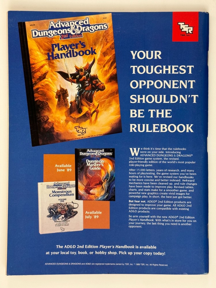 Dragon Magazine #143 in Fine Condition TSR D&D