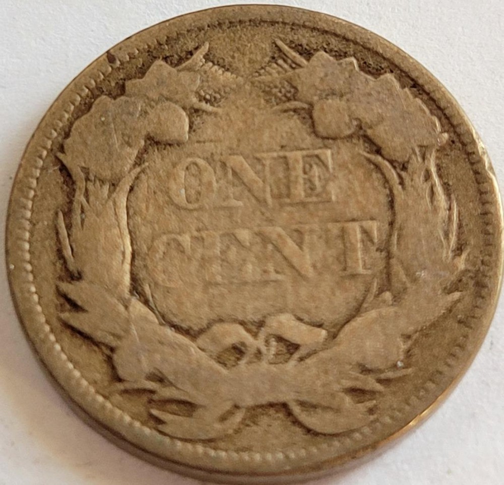 1857 US FLYING EAGLE PENNY 1 CENT G DETAILS