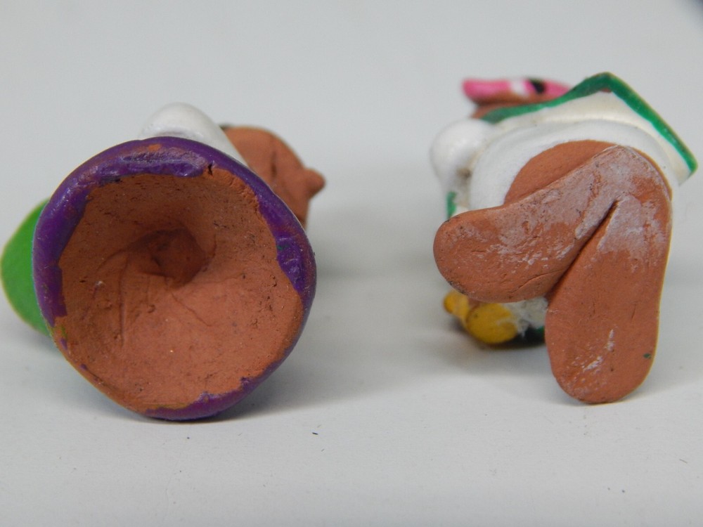 Miniature Peruvian Clay 1" Figurines Hand Painted