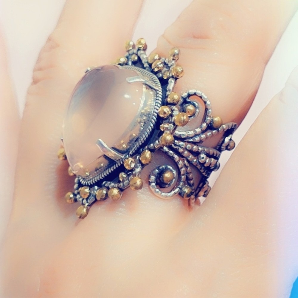 Balinese Sterling Silver 925 Handcrafted Gemstone Ring