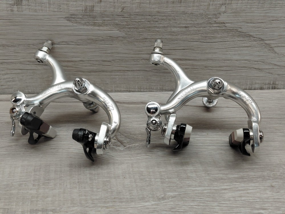 Vintage Universal MOD. 77 Front and Rear Side-pull Brake Set, Nutted