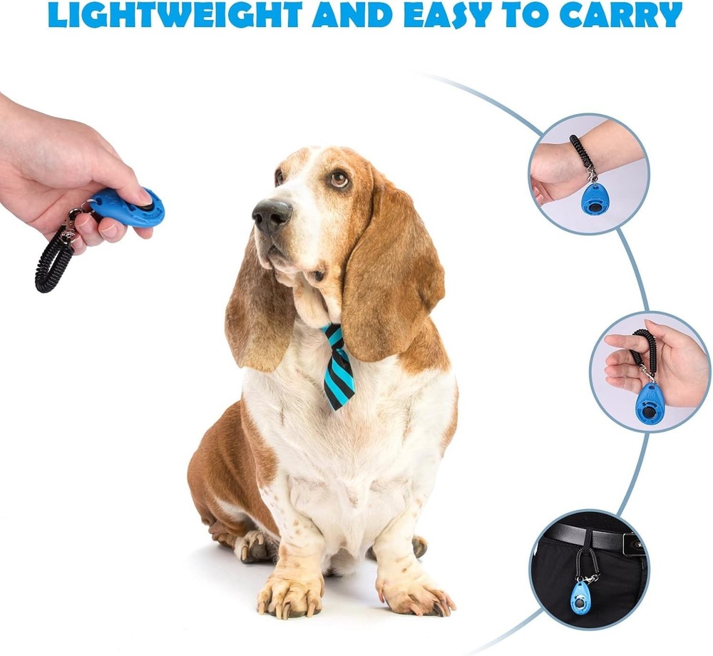 Durable 2-Pack Dog Training Clicker with Wrist Strap - Easy Pet Training Tool