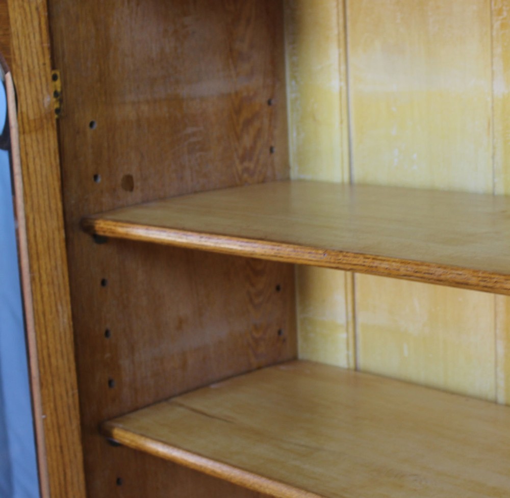 Antique Oak double door Bookcase - Adjustable Shelving