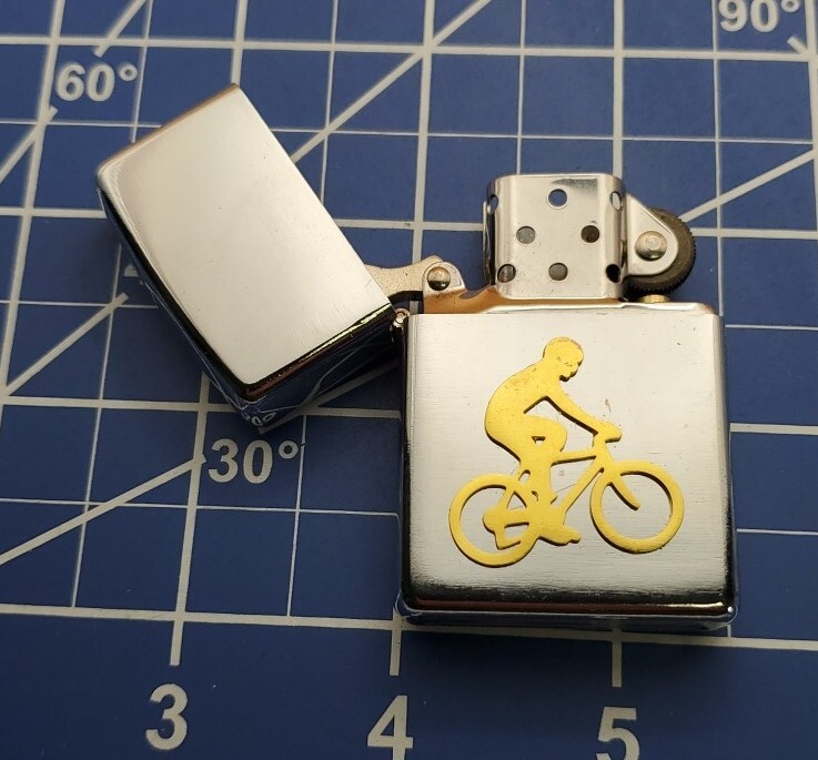 Cyclists Emblem Un Branded Zippo Like Windproof Lighter, Unfired