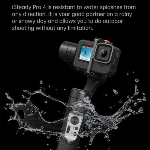 iSteady Pro 4 Action Camera Gimbal 3-Axis Splashproof Stabilizer for GoPro