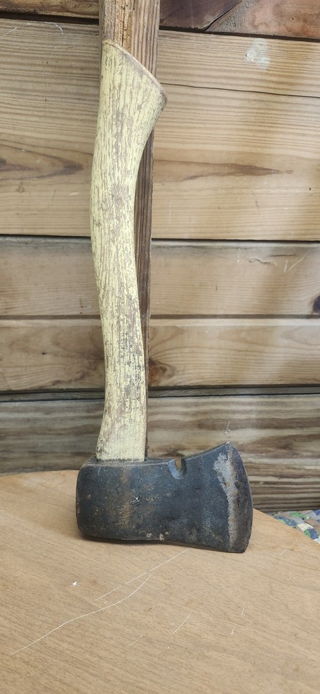 Vintage Single Bit Hatchet Three Inch Head 14 1/2 In Long.
