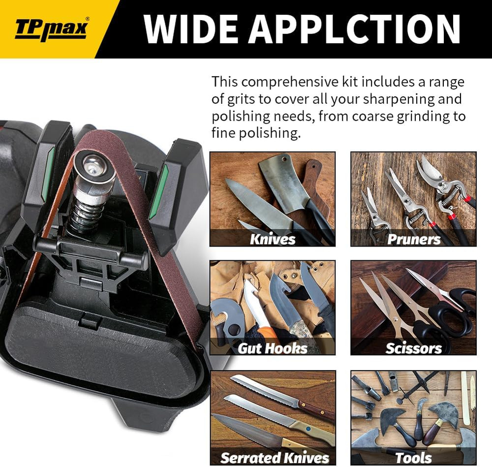 45-Piece 1/2" X 12" Knife Sharpener Sanding Belt Kit for Work Sharp Knife & Tool