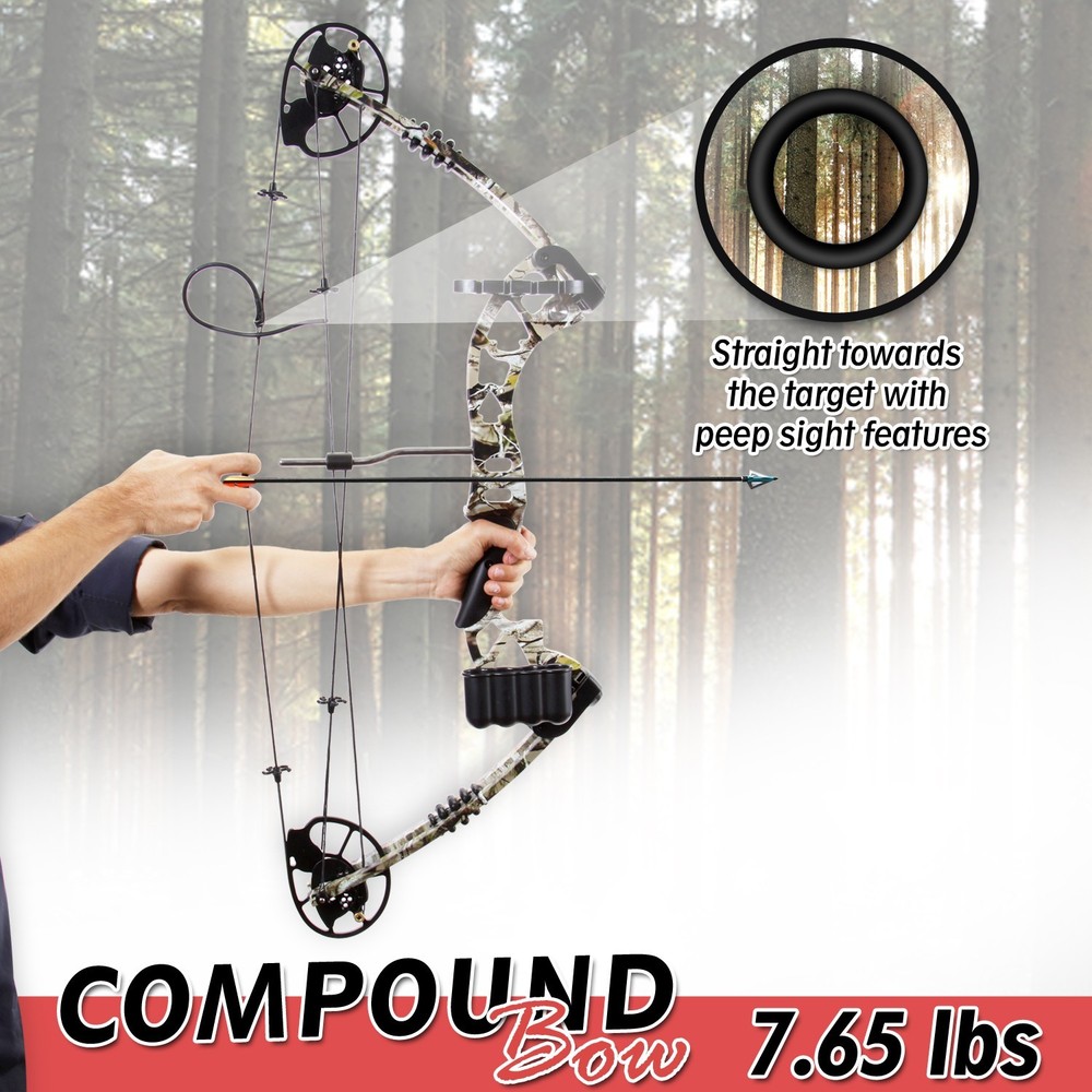 Serenelife Sharp-Eye Compound Bow with Adjustable Draw (320 FPS MAX)