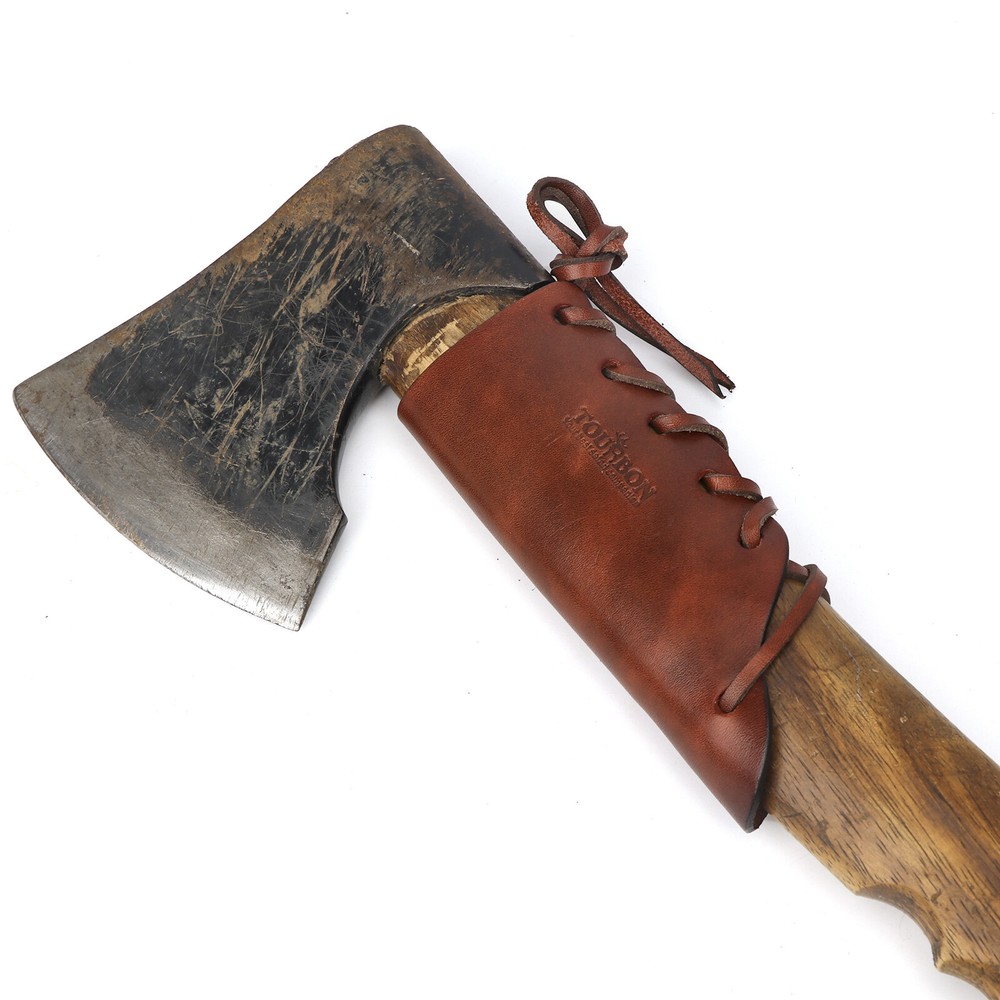 Hunting Leather Axe Handle Protection Hatchet Guard Adjusted Lacing Grip