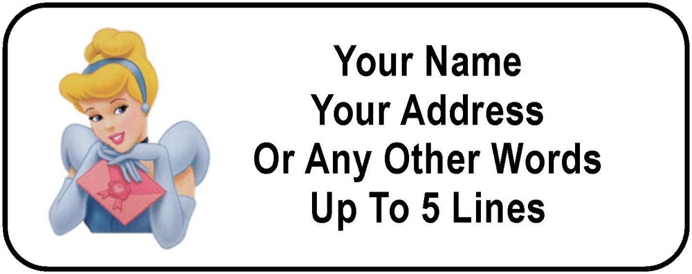 30 Cinderella Personalized Address Labels