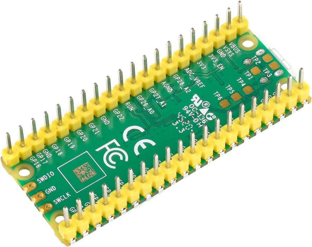 Pre-Soldered Raspberry Pi Pico Microcontroller with 133 MHz Dual-Core Processor