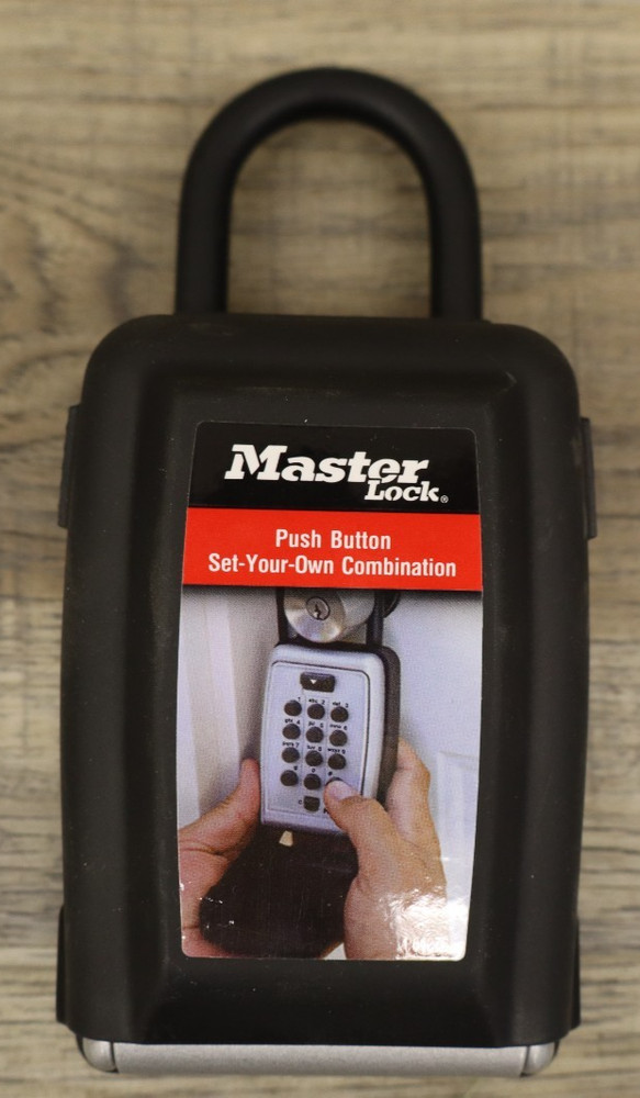 Master Lock Push Button Box Metal Black P64276