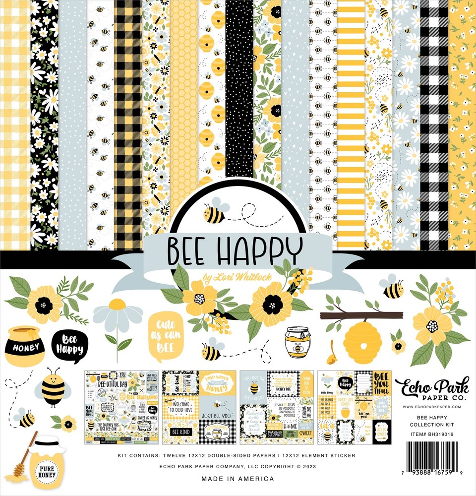 Echo Park Collection Kit 12"X12"-Bee Happy