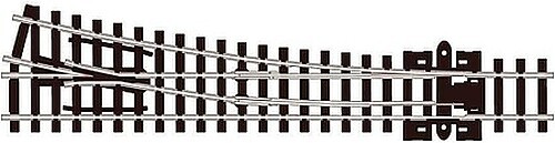 Peco Code 80 Medium Right Hand Turnout (18'' Radius) - Model Train Track - N