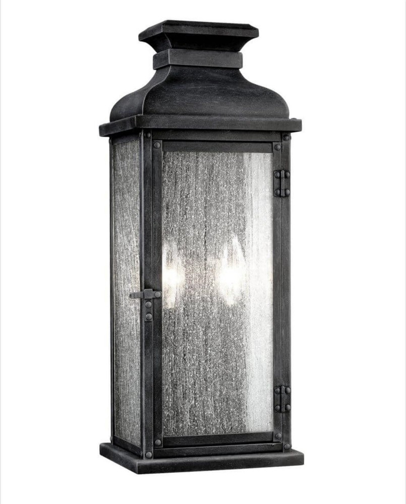 OL11101DWZ Pediment 2 Light 18 Inch Tall Outdoor Wall Light