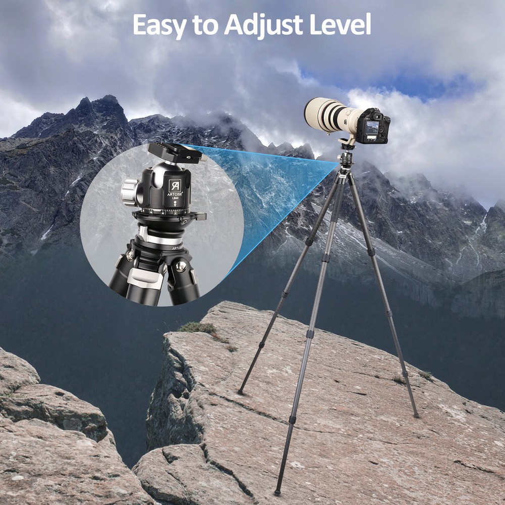 ARTCISE 70mm Panoramic Leveling Base Tripod Head W/ Butterfly Handle 44 lbs