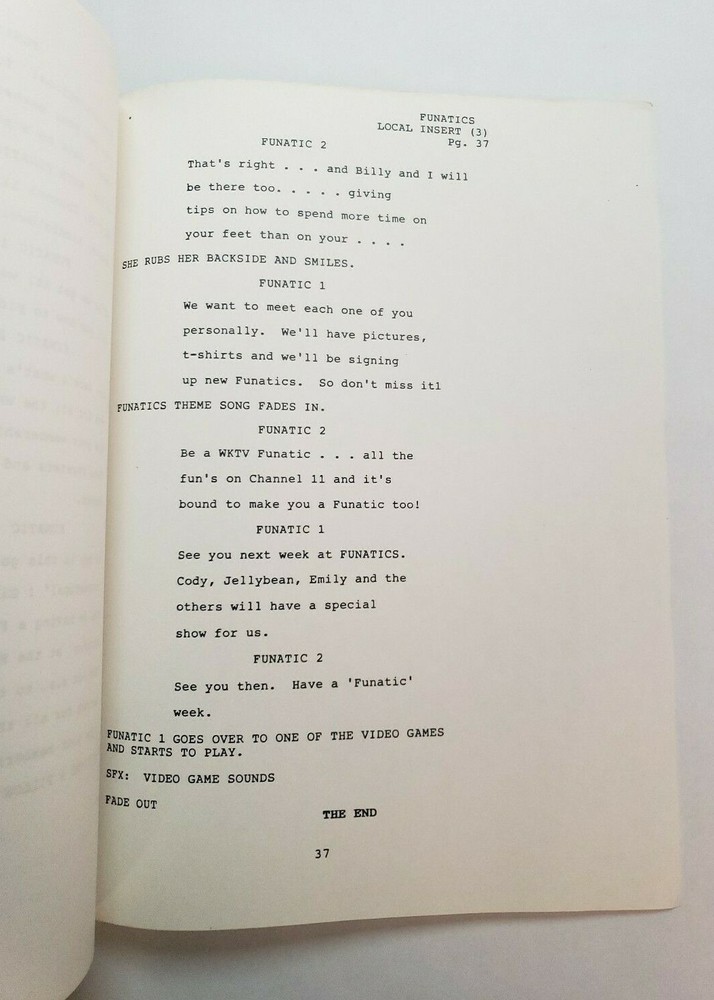 FUNATICS / Misty Stewart-Taggart 1989 Unproduced TV Script, Pilot Presentation