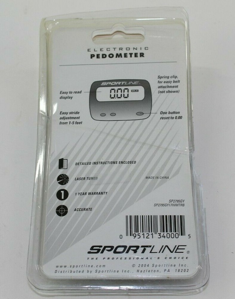 SPORTLINE Electronic Pedometer Walking Jogging Step Count & Distance Tracker