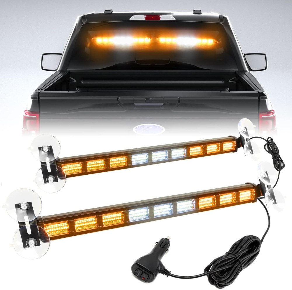 Upgraded Switchable 4 Colors Emergency Strobe Traffic Advisor Light Bar 162 LED