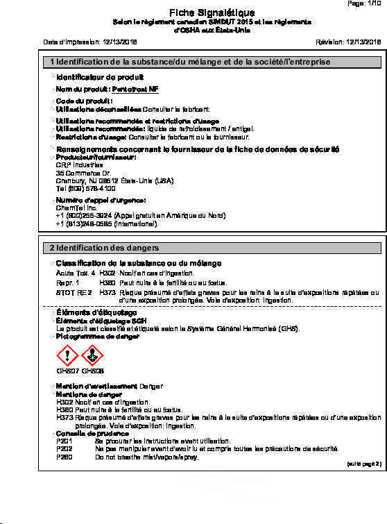 Engine Coolant / Antifreeze CRP 8114117