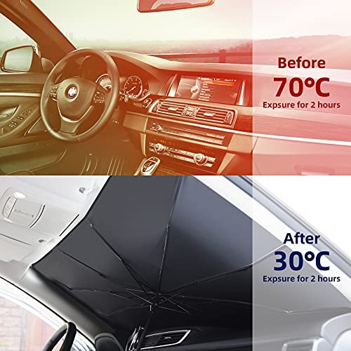 Foldable Car Windshield Umbrellas, Sun Shade Umbrella for Front Windows, Large