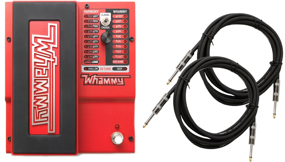 Digitech Whammy 5 Multi-Effects Pedal Bundle w/ 2 Cables and Power Supply