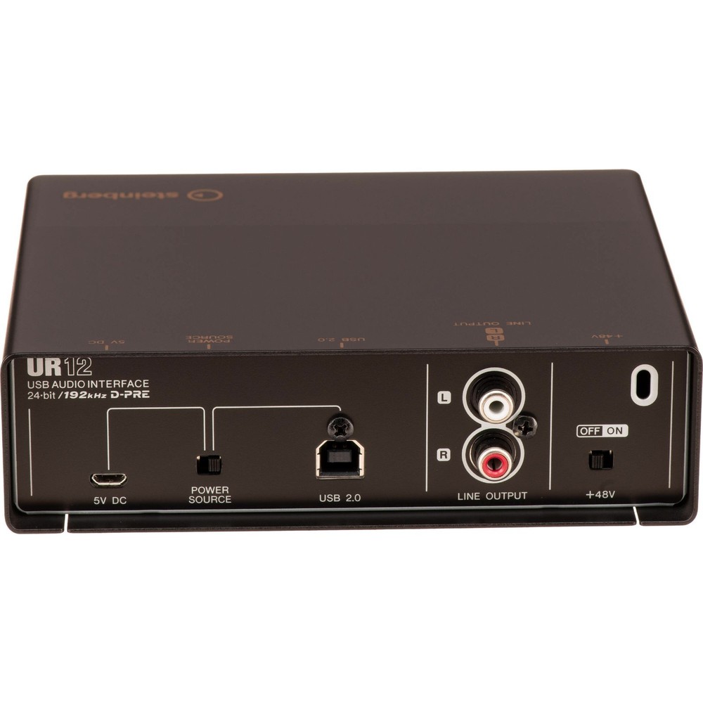 Steinberg UR12B PS Podcast Audio Interface, Microphone, Stand, Pop Filter, Cable