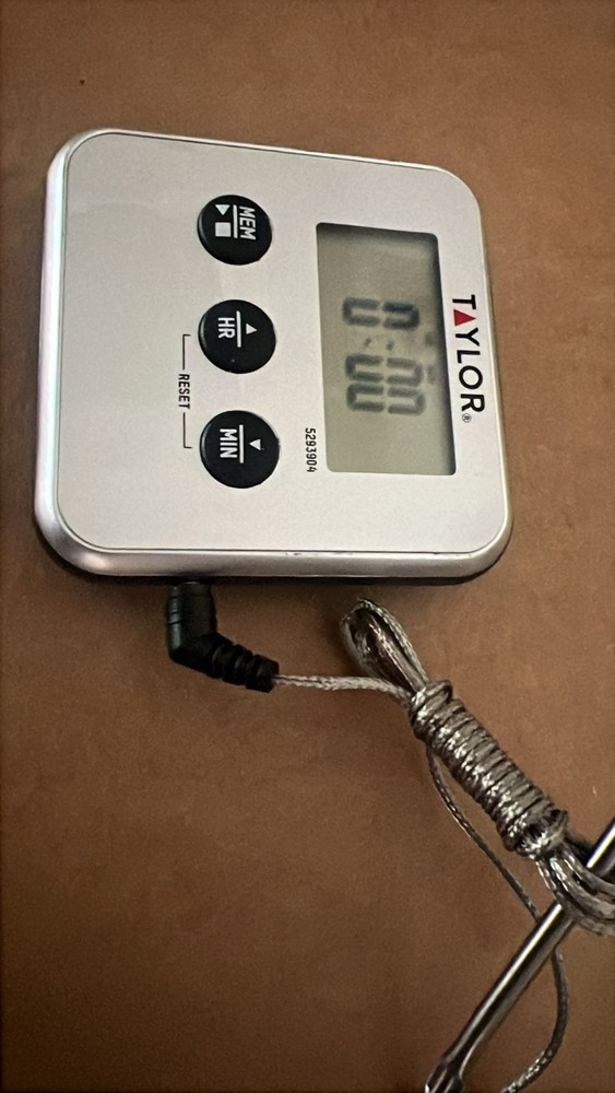 Taylor Digital Wired Probe Programmable Meat Thermometer with Timer