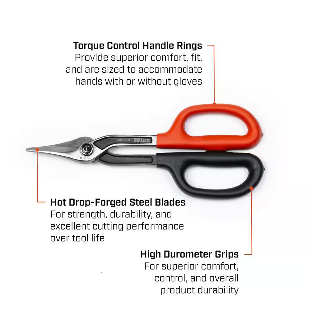 Wiss 10 In. Duckbill Pattern Tinner Snips