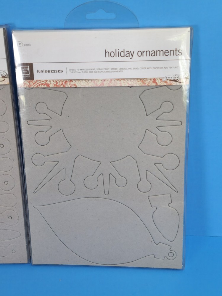 BASIC GREY LOT CHIPBOARD ELEMENTS & HOLIDAY ORNAMENTS SCRAPBOOK MIXED MEDIA #1