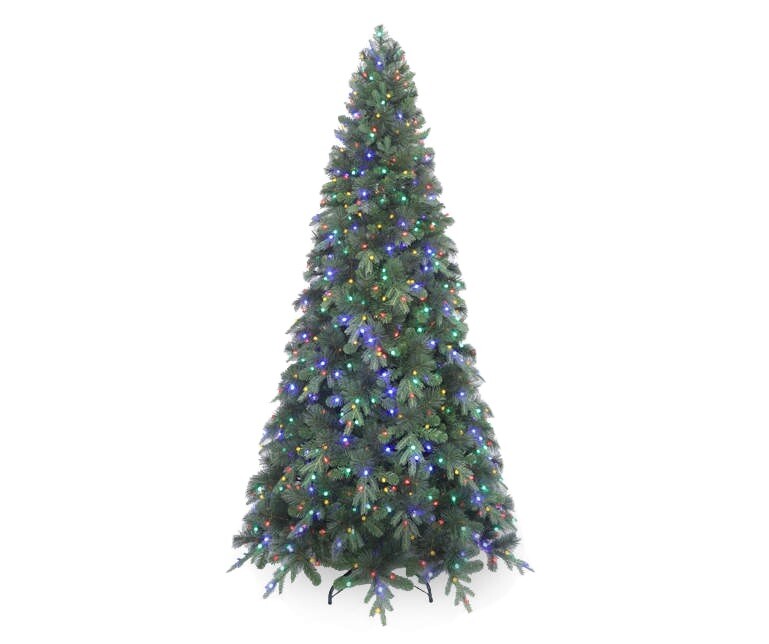 9 Foot Pre-Lit Multi-Colored LED Artificial Christmas Tree