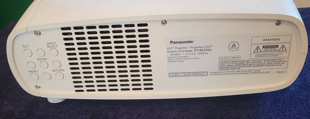 Panasonic DLP Projector PT-RZ370 - WORKS GREAT!!