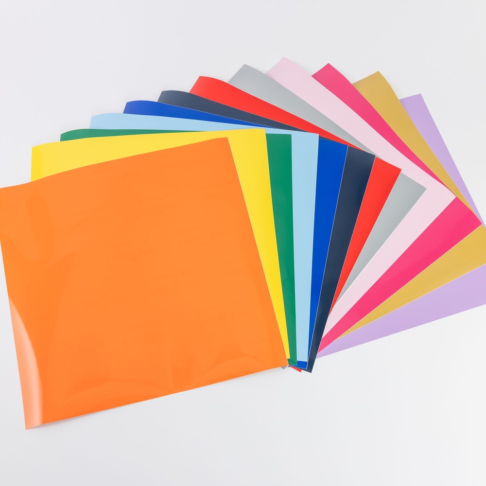 Hello Hobby 12" x 12" Multi-Pack Permanent Craft Vinyl Sheets (12 Count)