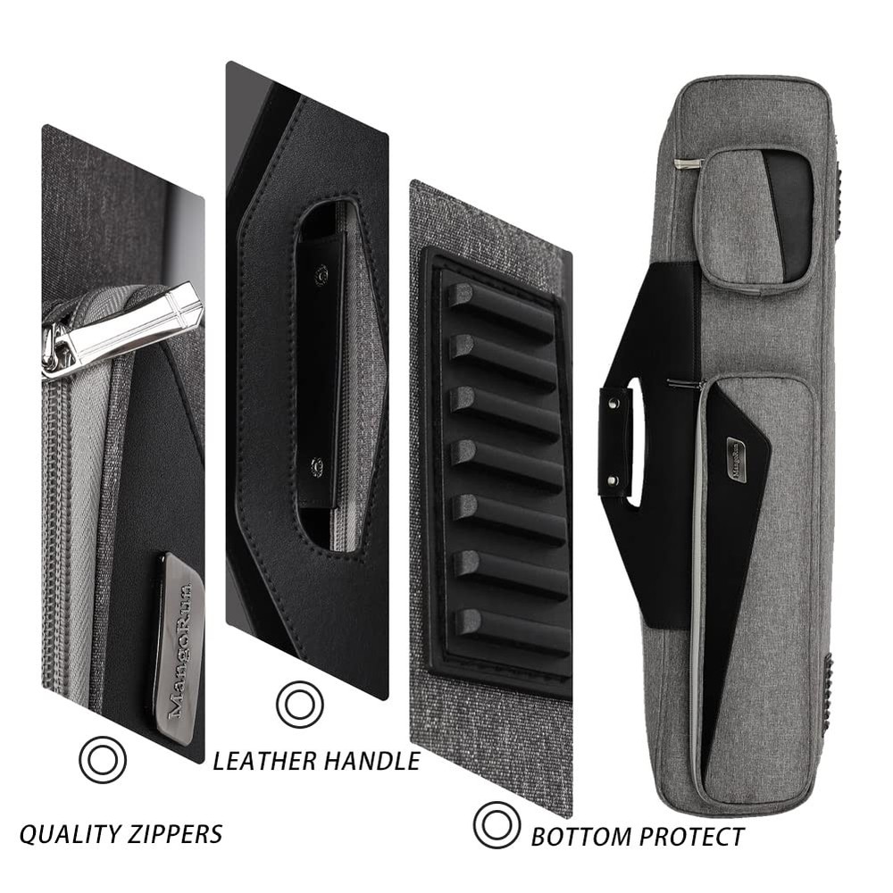 Pool Cue Case 4x4 with Backpack Straps Carrying Case for 4 Pool Cues