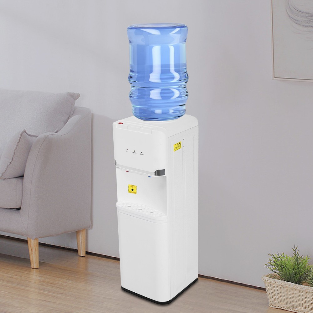 Hot&Cold&Warm Water Cooler Top Loading Water Dispenser – White, Holds 5 Gallon