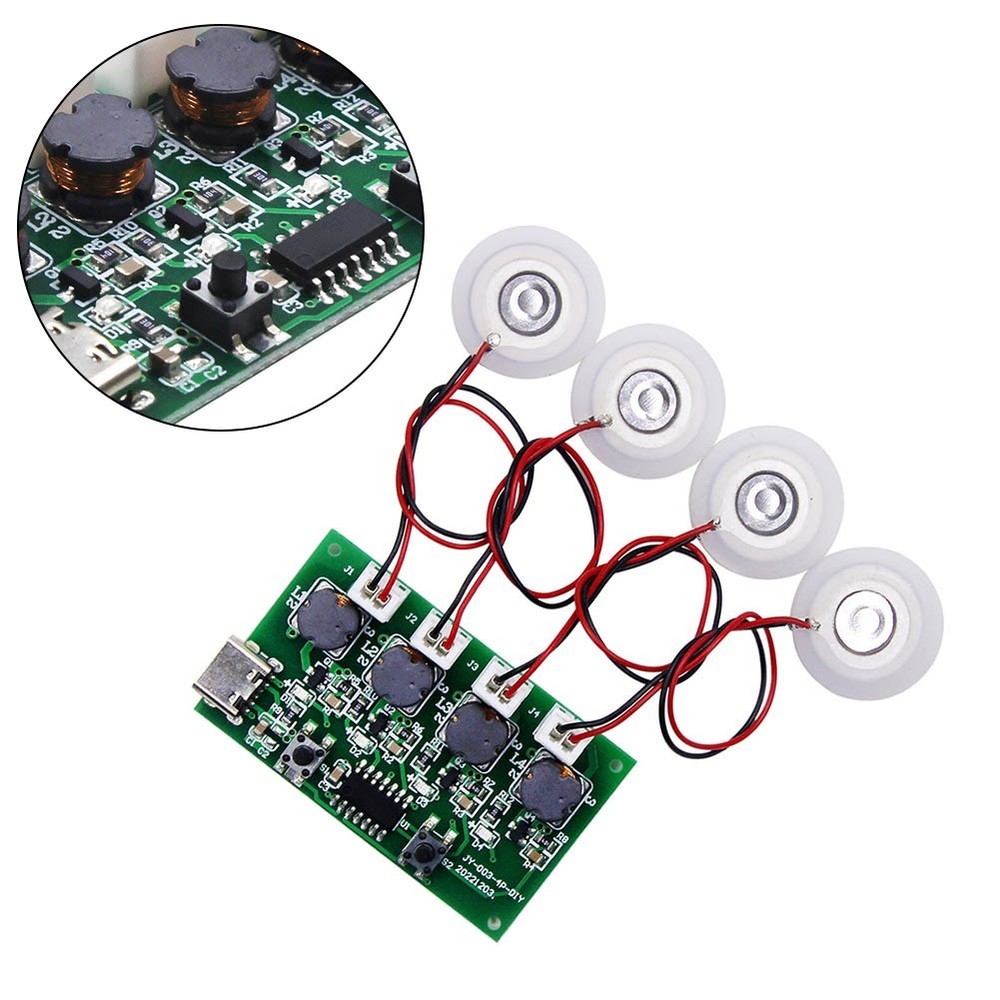 Large Atomization Power with Mist Maker and Four Atomizing Plates DIY Kit