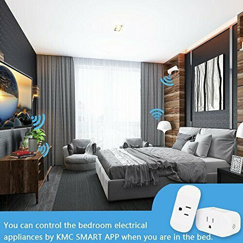 2Pack Smart Plug Wifi Switch Socket Outlet Compatible with Alexa GoogleAssistant