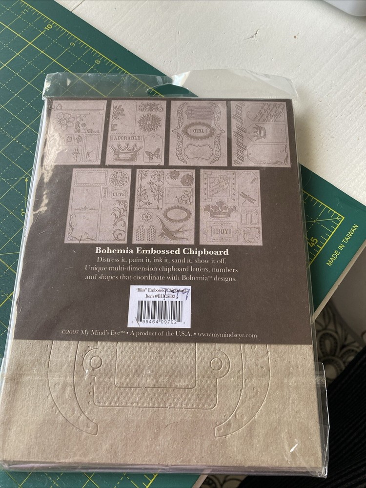 Bohemian Embossed Chipboard Shapes