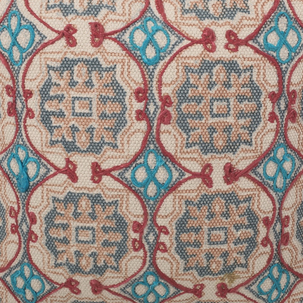 Newalla Handcrafted Boho Fabric Cube Pouf