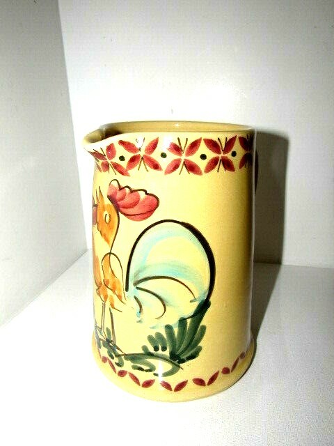 Hand Painted Ceramic Pitcher Made In Italy