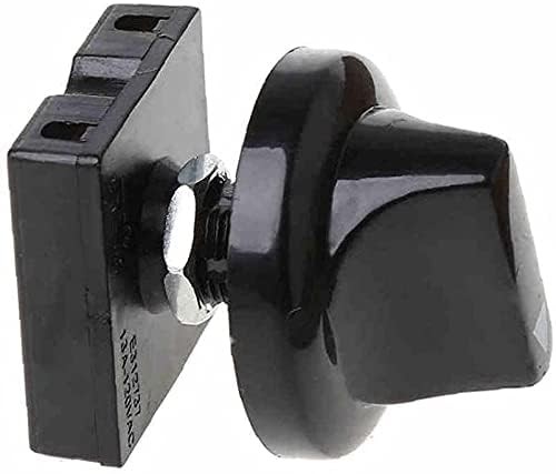 Black Fan Rotary Switch 4 Position 3 Speed Selector Switch Governor with Butt...