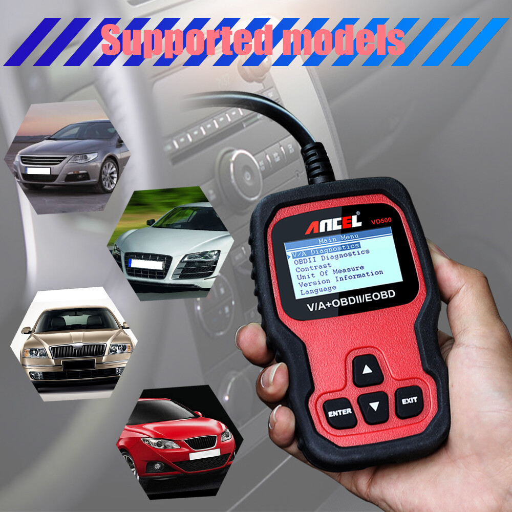 Ancel VD500 Car OBD2 Code Reader All System EPB ABS Oil Diagnostic Scanner Tool