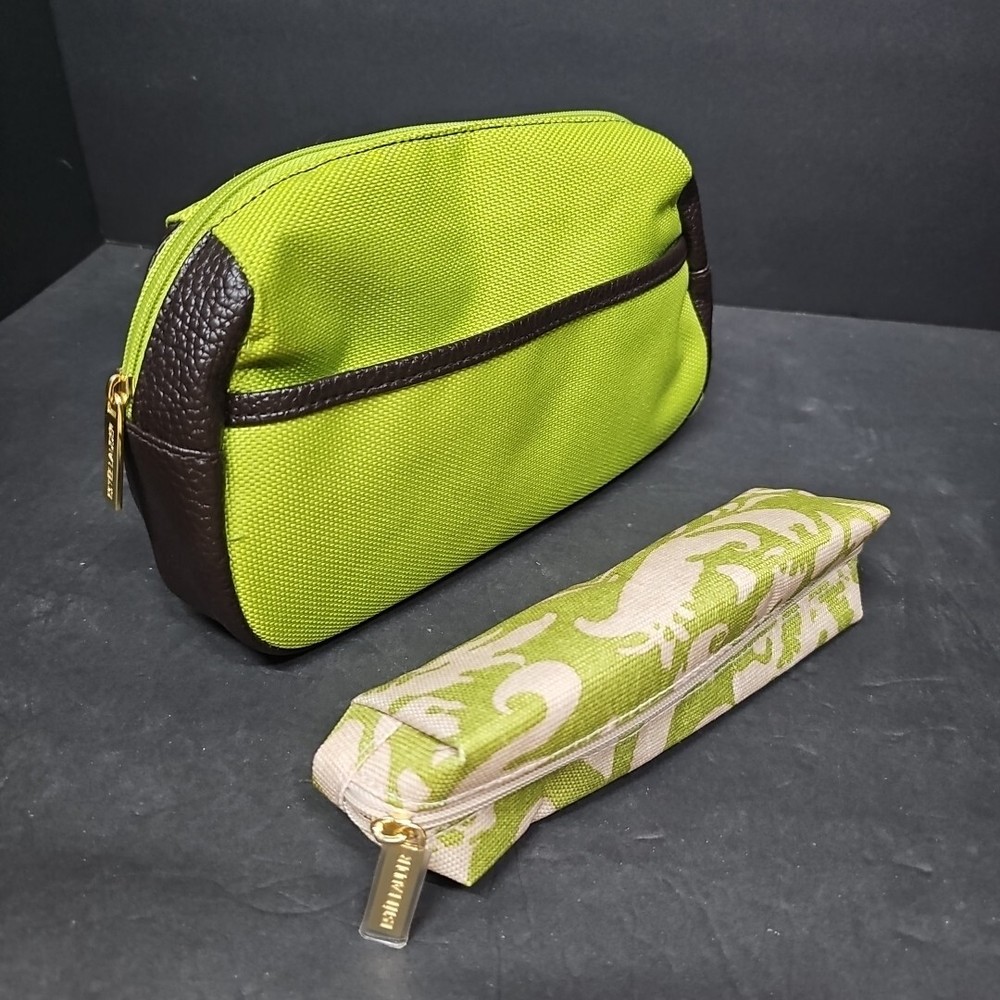 ESTEE LAUDER Lime Green Makeup Cosmetics Bag