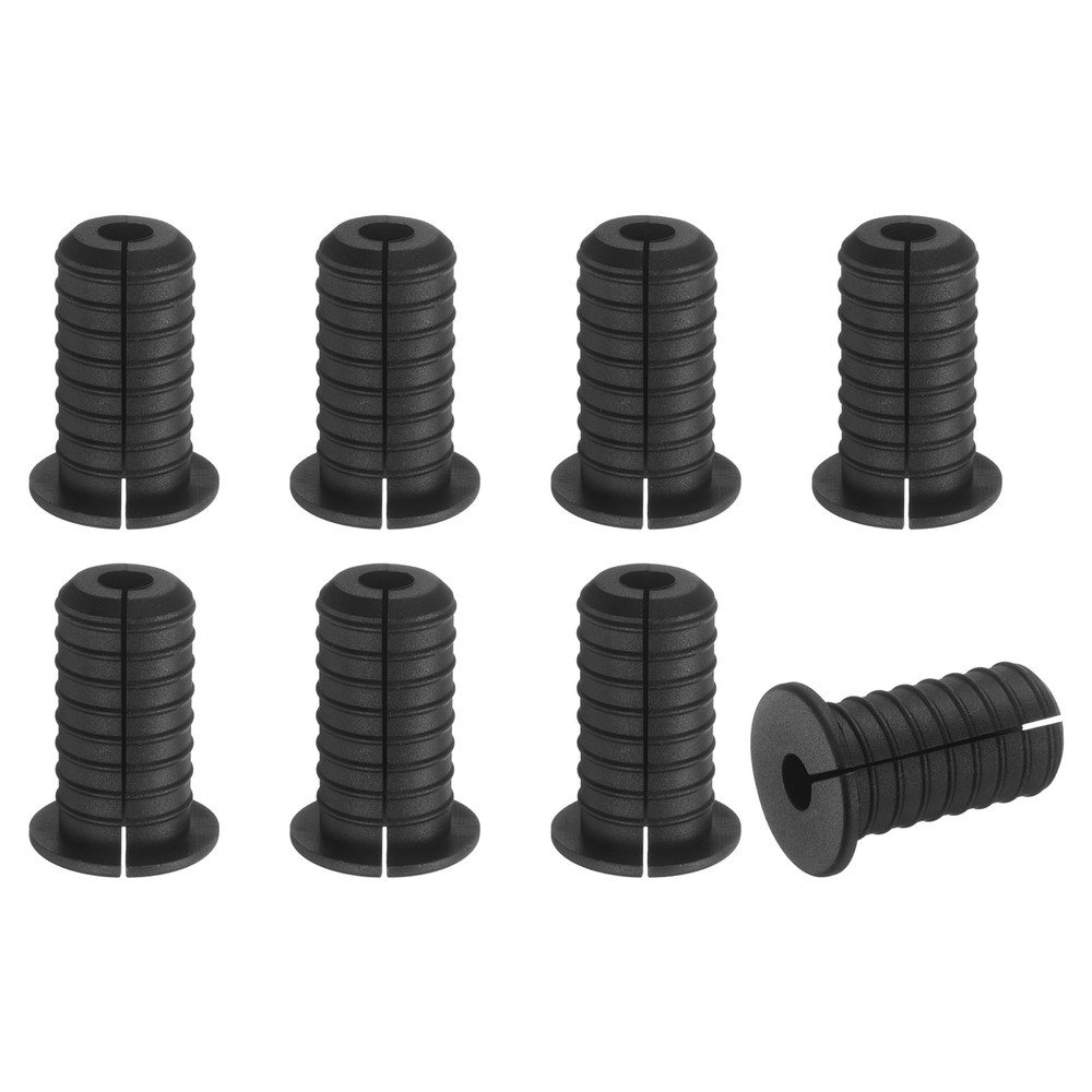 8Pcs Wall Grommets, 19mm Silicone Cable Pass Through Bushing Grommets, Black
