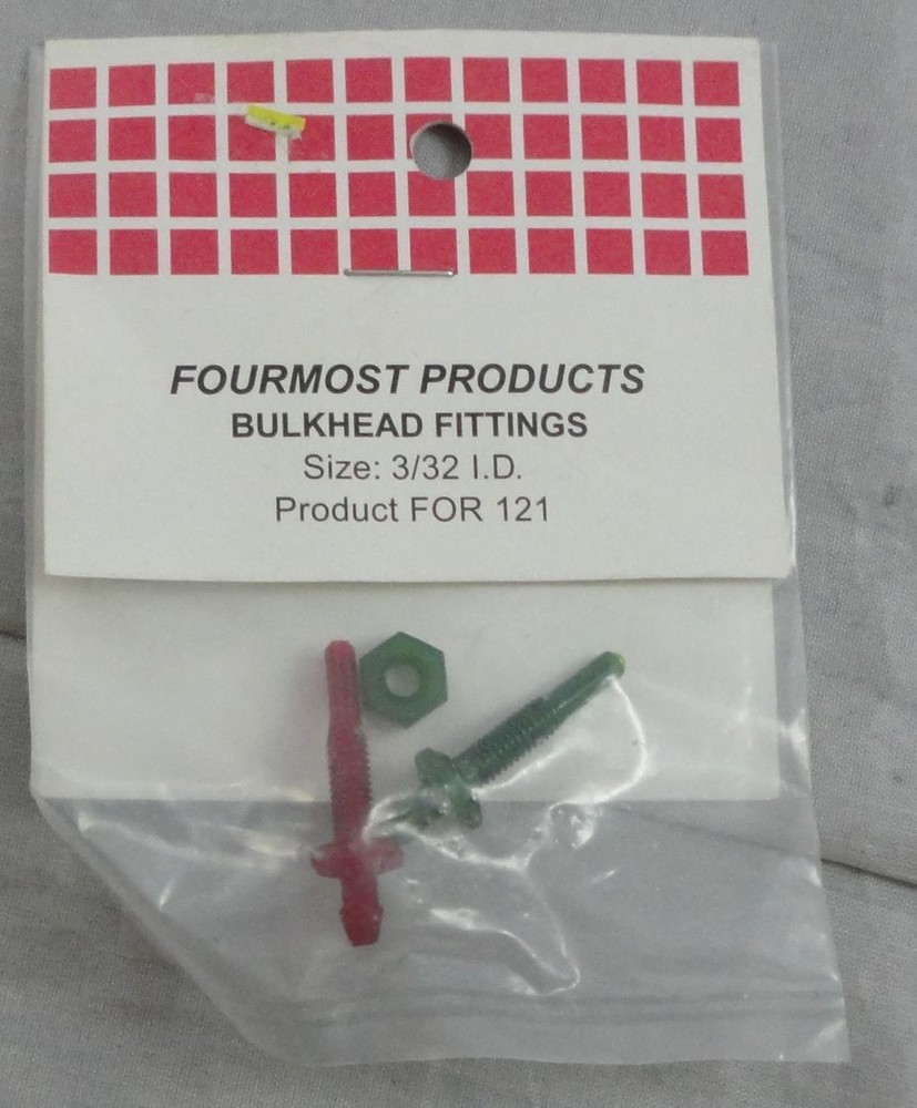 Fourmost Products Bulkhead Fuel Fitting Set 3/32" ID FOR121
