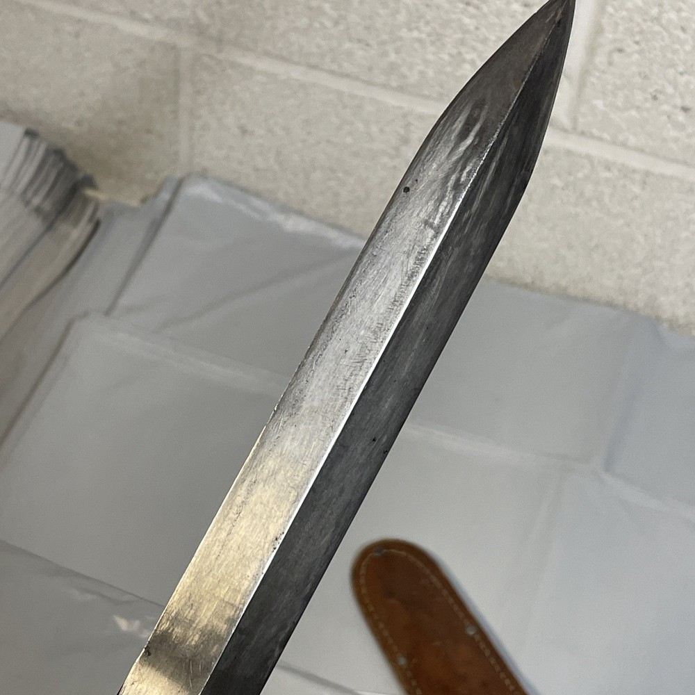 Dagger Fixed Double Blade Knife Poly Handle Brass Pins Sword Heavy Fighting