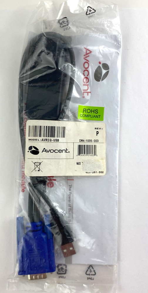 Avocent AVRIQ-USB KVM Module Cable 1005-003 PLX1-2110