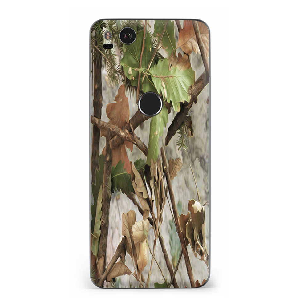 Google Pixel 2 Skins Decal Wrap tree camo real oak